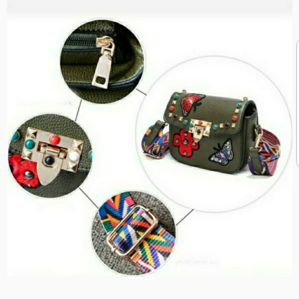 Retro mini bag with Colorful Strap🌹 - Picture 7 of 8